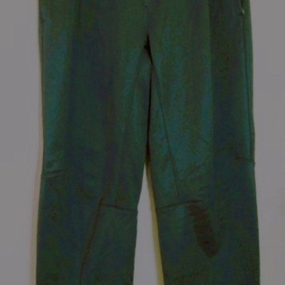 LULULEMON Mens Pants Size M/34-Green Drawstring Zipper Pockets Cotton Blend-New